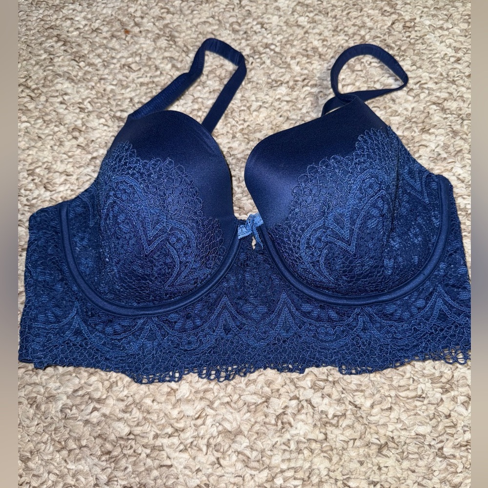 Victoria's Secret Lined Demi/Demi-Buste Bra- 34DD